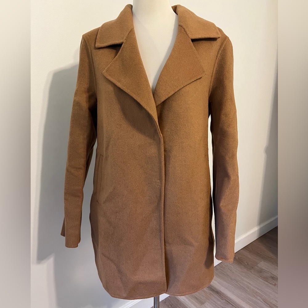 Belle & Bloom Ex-Boyfriend Wool Blend Oversized Jacket Camel Large brown coat - Picture 5 of 11
